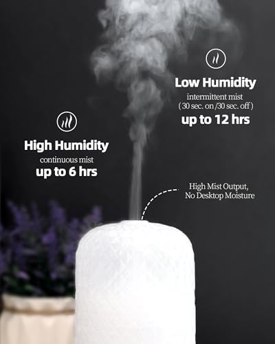 Essential Oil Diffuser - 2.4 MHz Ultrasonic Glass Diffuser with Pulse/Continuous Mist & 3 Night Light Modes, Waterless Auto-Off, Silent Aromatherapy Diffuser for Home, Office, Gifting & Home Decor - Image 6