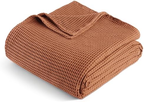Exclusivo Mezcla 100% Cotton Breathable Waffle Blanket Queen Size, 90"x90" by ExclusivoMezcla