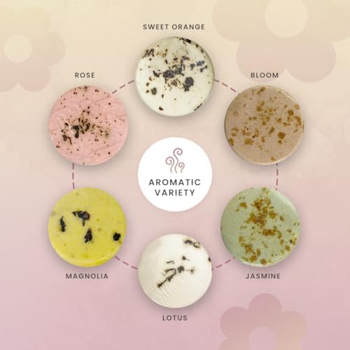 Shower Steamers Gift Set – 6 Aromatherapy Scents for Women & Men – Bloom Collection – Essential Oil Shower Bombs for Relaxation, Stress Relief & Self-Care – Spa Gift for Her or Him - Image 5
