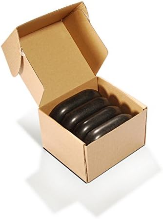 Master Massage 4 Piece 4.6"x 3" x 1.2" Extra X- Large Ovular Black Basalt Lava Hot Stone Rock Pack (ABCD) by MasterMassage