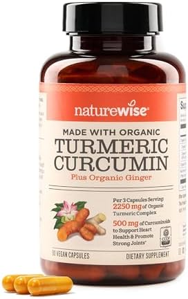 NatureWise Turmeric Curcumin 2250mg Supplement with BioPerine, 90 Capsules by NatureWise
