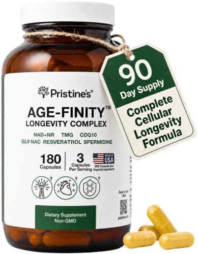 PRISTINE'S Age Finity NAD+ NR Mitochondrial Cellular Support Capsules by Pristines