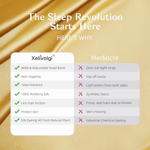 Silk Sleep Mask for Women and Men, Side Sleeper, 22 Momme Pure Mulberry Silk Total Blackout 100% Mulberry Eye Mask with Adjustable Headband Full Size, Eye Masks for Sleeping and Travel - Image 5