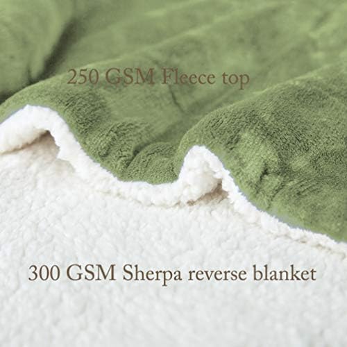 LBRO2M Sherpa Fleece Bed Blanket Super Soft Plush Warm Throw Queen 90"X90" - Image 4