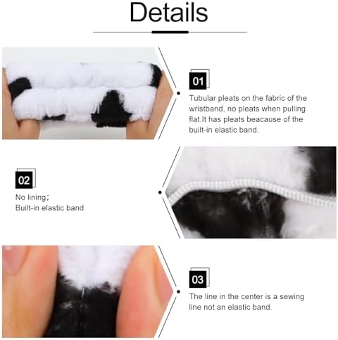 WHAVEL 6PCS Spa Headband and Wristbands Set, Face Wash Headband Wrist Bands for Washing Face Makeup Skincare Hair Band Skin Care Accessories Tools - Image 6
