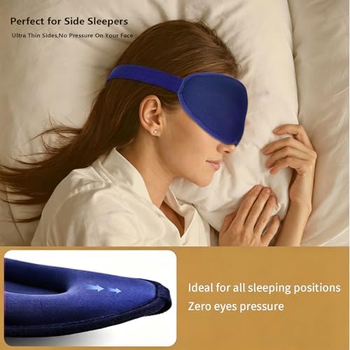 Sleep Mask for Side Sleeper Women Men,Blackout Eye Masks for Sleep - Image 3