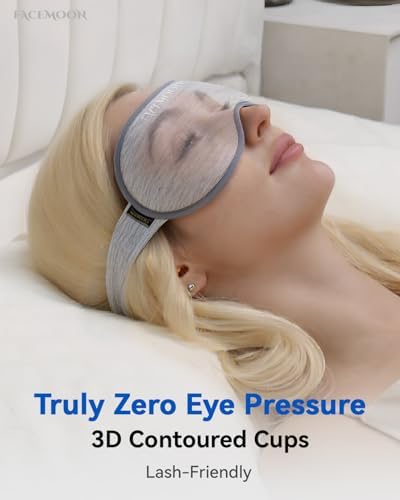 FACEMOON 3D Blackout Weighted Eye Mask for Sleep, Airplane Travel Essential - Image 4