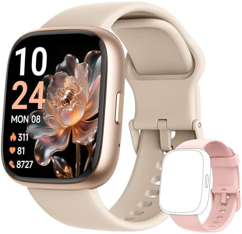 Smart Watch 2026 Upgrade for Women Men Android & iPhone [2 Bands, 44mm case, 1.83''], Alexa Built-in, Make/Answer Call, HR SpO2 Sleep Stress Monitor Fitness Tracker, IP68 Waterproof Step Counter Watch by LODIMEKE