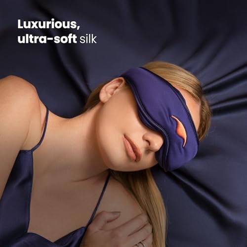 Manta Silk Sleep Mask – Premium 22 Momme Silk Eye Mask, Designed for Blackout Comfort, Breathable and Washable, Adjustable Fit (Purple) - Image 2