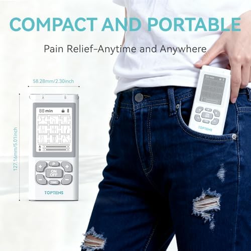 Dual Channel TENS Unit Muscle Stimulator Machine，9 Modes with 40pcs Premium Electrode Pads for Pain Relief - Image 4
