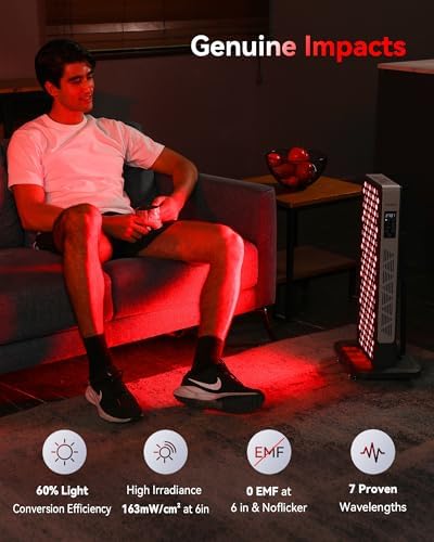 FLIKEZE Red Light Therapy Panel for Full Body Face 3+4 Chips 7 Wavements - Image 2