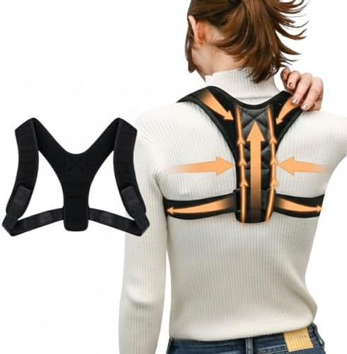 Posture Corrector for Men and Women Adjustable Back Brace for Spine Alignment, Shoulder and Clavicle Support, Breathable Back Straightener for Upper & Lower Back Pain Relief by Unknown