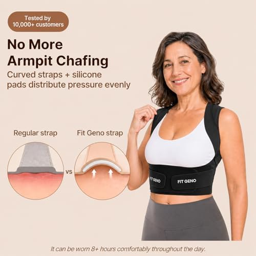 Fit Geno Invisilite Posture Corrector for Women Adjustable Upper Back Brace - Image 4