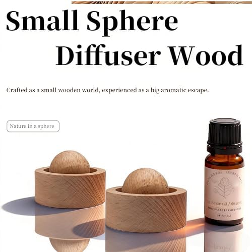 2Pcs Wooden Essential Oil Diffuser – Compact Passive Oil Diffuser, Versatile Style for Home, Office or Car, Choice (Zelkova Wood, 2) - Image 2