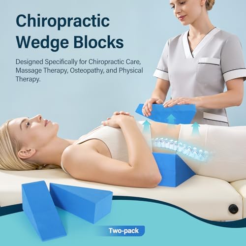 Pelvic Sacral SOT Blocks 2pcs, Chiropractic Wedge Blocks for Sacral & Pelvic Support, Dejarnette Style Chiropractor SOT Blocks Physical Therapy Wedges for HIPS - Image 2