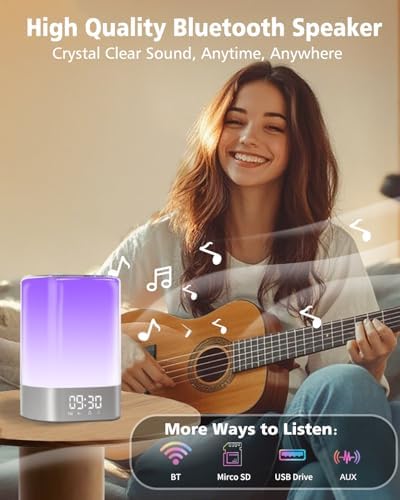 5 in 1 Sound Machine for Sleep,Alarm Clock & Night Light,Bluetooth Speaker - Image 6