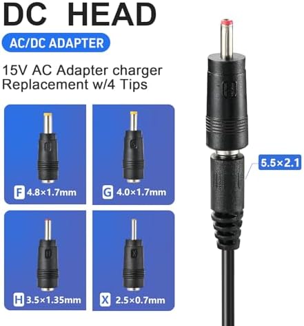 NDEN 15V AC Charger Replacement Power Cord for Theragun Mini & Prime Massage Gun, 22.5W 1.5A, Massage Gun Charger 15V - Image 2