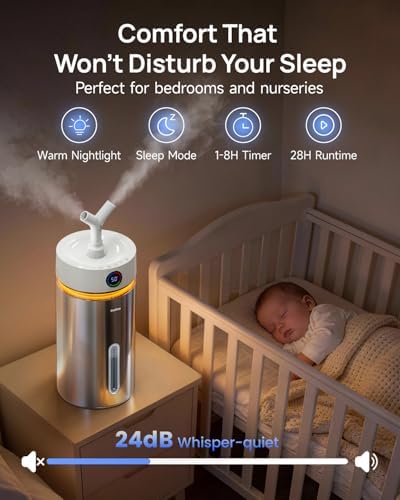 Feekaa Stainless Steel Humidifiers for Bedroom, 6L Cool Mist Humidifiers - Image 5