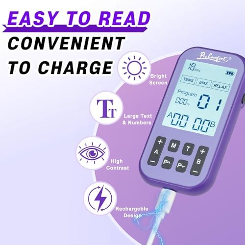 3-in-1 TENS Unit Muscle Stimulator 60 Modes Machine Dual Channel Rechargeable EMS Unit Massager with 10 Pads Electronic Massager for Pain Relief, Back, Sciatica, Neck, Shoulder, Hip, Elbow, Muscle - Image 6
