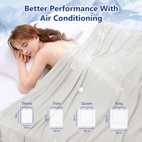 TOPCEE Cooling Blanket(60"x90"Twin Size)for Night Sweats Absorbs Heat to Keep Adults, Children Cool on Warm Nights, Q-Max 0.5 Cooling blankets for Hot Sleepers, Ultra-Cool Lightweight Blanket for Bed - Image 7