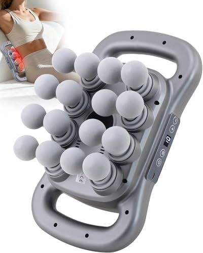 UFFAE 16-Head Massage Gun, Deep Tissue Percussion Massager with 9 Modes & 9 Intensities, 2600mAh Battery Back Bassager for Pain Relief Deep Tissue for Muscle Pain Relief in Back, Legs, Shoulders by UFFAE