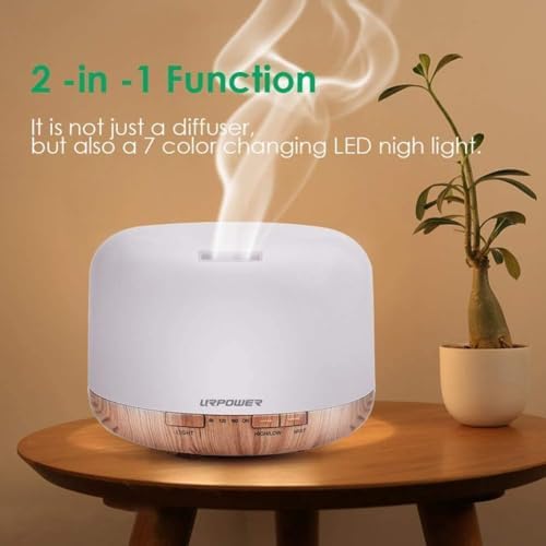 URPOWER 500mL Essential Oil Diffuser Humidifier for Home & Large Rooms - Image 6