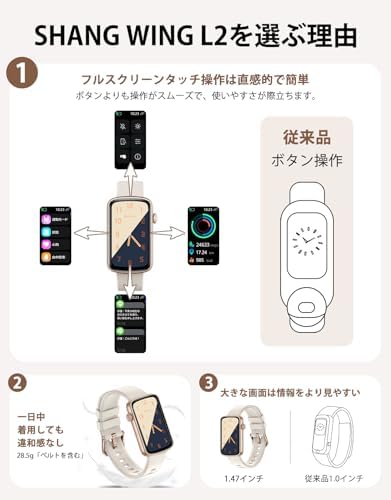 Fitness Watches for Women, LYNN2 Fitness Tracker with Heart Rate Monitor Blood Oxygen/Sleep Tracker Pedometer, Slim Step Tracker Watch for iOS/Android Phones Waterproof (Milky White) - Image 3
