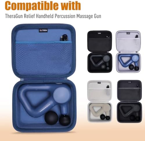 LTGEM Massage Case Compatible with TheraGun Relief Handheld Percussion Massage Gun/Neck/Back/Leg/Shoulder Massage Gun - Travel Protective Carrying Storage Bag, Black (Case Only) - Image 5