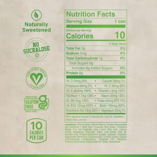 FITAID Creatine Recovery Drink, Zero Sugar, Juicy Apple, 12 fl oz (24-Pack) - Image 2
