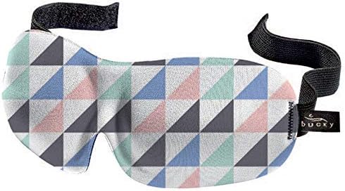 Bucky 40 Blinks No Pressure Printed Eye Mask for Travel & Sleep, Geo Tri, One Size by Bucky