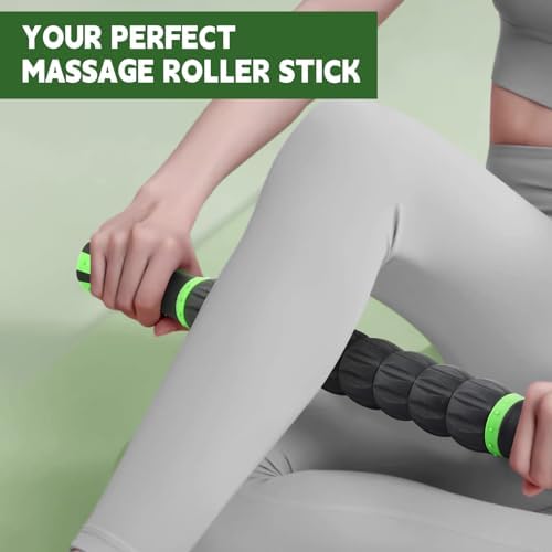 Massage Roller Stick,Muscle Roller Stick for Athletes,Liposuction Massage Roller for Lymphatic Drainage, for Relief Muscle Soreness, Trigger Points, Help Runner Legs, Back Recovery by INSCOOL - Image 7
