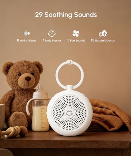 Portable White Noise Machine for Sleeping, 29 Soothing Non-looping Sounds for Adults & Kids, 50h Babies Sleeping Sounds Machine, Timer, Memory Function, Traveling, for Relax-2026 Updated Version - Image 2