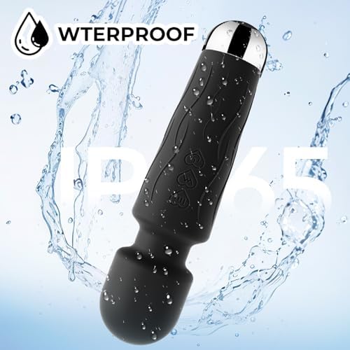 Kverg Handheld Personal Cordless Small Massager with APP–Waterproof, USB Rechargeable, 20 Vibration Patterns, 8 Speeds,Rose Black - Image 4