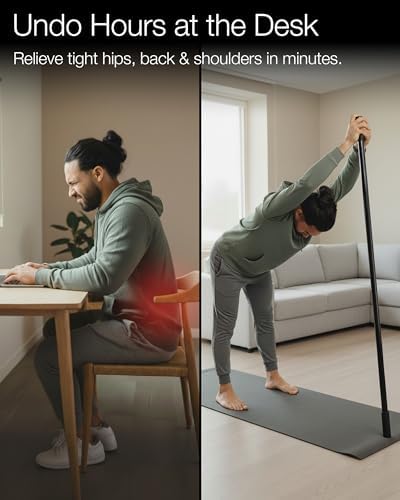5ft Yoga Stick, Bamboo Stretching Stick for Mobility, Flexibility & Balance - Image 3