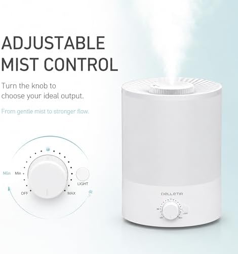 Cool Mist Humidifiers for Babies, Bedroom, Nursery, Home and Office | Super Quiet Ultrasonic Vaporizer, Large Top-Refill 3.5L, Essential Oil Diffuser, Auto Off, Easy Clean - Image 2