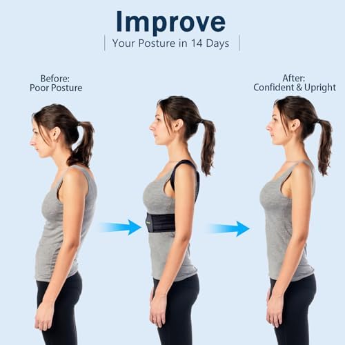 Professional Posture Corrector for Men & Women, Maximum Support Back Brace, Adjustable & Rigid for Upper Back Pain, Shoulder Relief, Spine Alignment, Stops Slouching, Extra Large(39-50 in) - Image 2