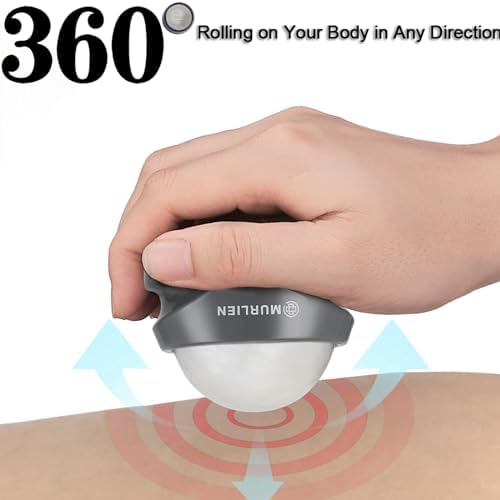 Massage Roller Ball, Tight and Sore Muscles Relief, Manual Massager, Alleviating Shoulder, Arms, Back, Legs, Calves or Muscle Tension - White - Image 3