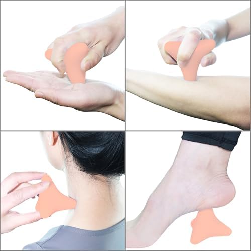 Manual Trigger Point Massage Tool Small Massager Ball 3″×2.6″ Pink - Image 4
