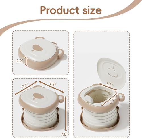 Travel Potty Seat for Toddler，Foldable Car Potty for Toddler, Portable Toilet Seat for Kids with Potty Liners, Absorbent Pads, Portable Potty Seat for Toddler Travel, Camping And Outdoor Use - Image 6