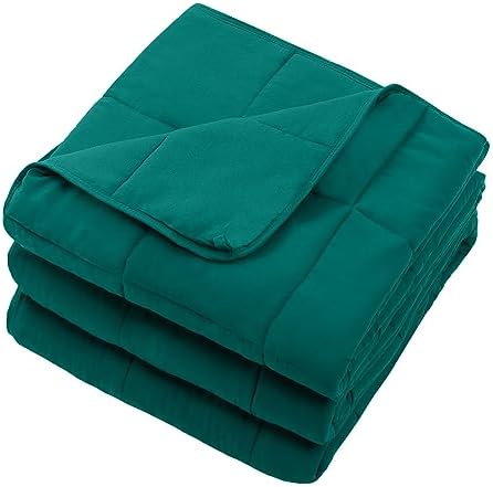 Weighted Blanket for Adults 12lbs, 48"x72", Twin Full Size Cooling Heavy Throw Blanket for 110-130lbs, Microfiber Soft Big Blankets Weighted Comforter, Green - Image 6