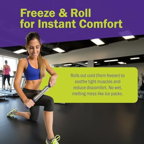 GoFit Polar Roller Cold Compression Therapy Massage Bar for Muscle Relief, Recovery, and Targeted Massage, Blue, 9.8 x 4.8 x 2.8 Inches - Image 7