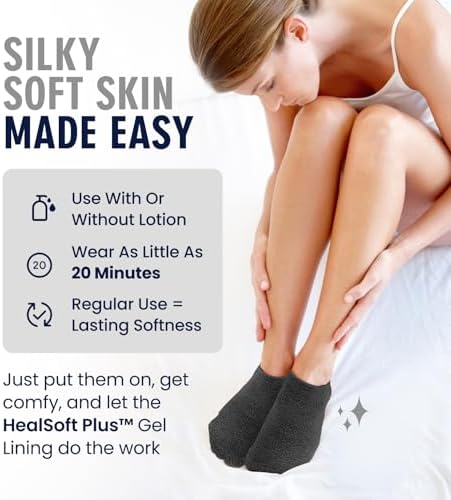 Dr. Frederick's Original Moisturizing Gel Socks, Obsidian Oasis, 1 Pair - Image 6