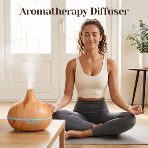 Hanolly Essential Oil Diffuser for Home 500ML (Wood) - Image 4