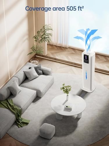 8L Smart Humidifiers for Bedroom Large Room, 2.1Gal Cool Mist Top Fill Diffuser Ambient Light, App & Remote Control, 3 Mist Modes, Quiet Humidifier for Home Office Plant - Image 5