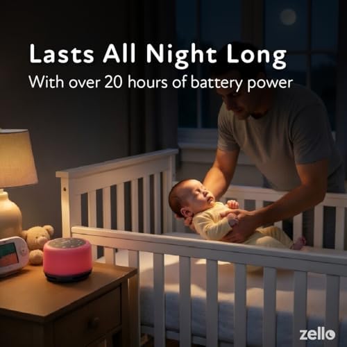 Zello | Original White Noise Machine for Babies & Adults | 30 Sounds | 7 Colour Night Light | Sleep Timer | USB Rechargeable | White Noise Machine Baby | Sleep Aid - Image 6