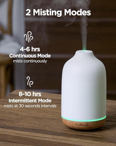 InnoGear 150ml Ceramic Essential Oil Diffuser, Diffusers for Home, Yellow - Image 2