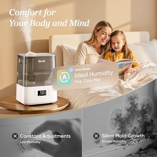 Levoit Humidifiers for Bedroom Large Room, 6L, 60H Runtime, 26dB, Smart App - Image 2
