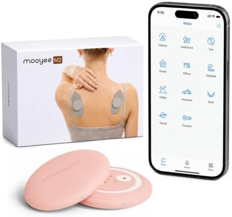 Wireless TENS Unit, App-Controlled TENS Machine with 18 Massage-Inspired Modes, Deep Tissue EMS Muscle Stimulator for Pain Relief, Soreness, Recovery, Back, Neck, Shoulders, Arms & Legs by mooyee