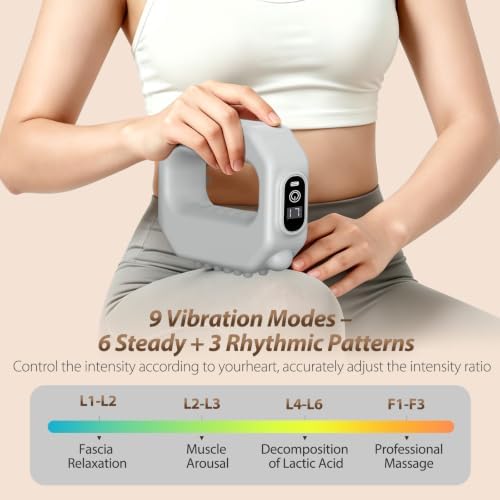 AddWin 2026 New Fascia Ring, Multifunctional Full-Body Hands-Free Massage Tool, Mini Muscle Recovery Fascia Ring Machine, Ergonomic Design with Waist Belt, Adjustable Massage Modes (Grey) - Image 2