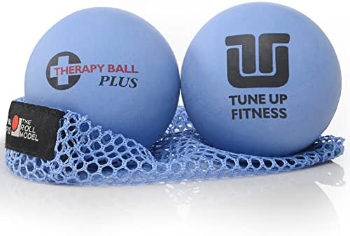 Tune Up Fitness – Therapy Ball PLUS Pair in Tote | Lacrosse Ball Upgrade - Massage Therapy Balls for Myofascial Release | Neck, Lower Back Pain, Sciatica, Shoulder Tension Relief, Physical Therapy by TuneUpFitness